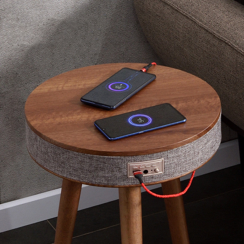 Bluetooth Speaker Small Coffee Table Wireless Charging Creative Small round Table